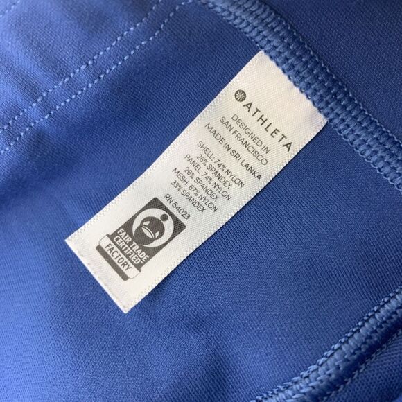 Athleta All In Reaction 7/8 Tight Blue Legging Laser Cut Design 82308 Medium - Picture 9 of 14